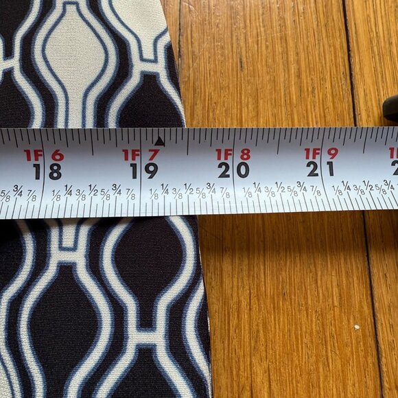 Peter Pilotto Size 8 Black Geometric Silk Short Sleeve Mini Shift Dress - Picture 11 of 16